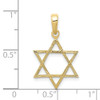 10k Yellow Gold Star of David Pendant 10D3801