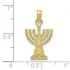 10k Yellow Gold Menorah Pendant