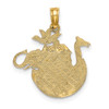 14k Yellow Gold Engraved and Flat Noahs Ark Pendant K7171