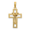 14k Yellow Gold Polished Cross with Communion Cup Pendant