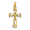 14k Yellow Gold Cut-Out Cross with Triangle Ends Pendant