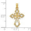 14k Yellow Gold Cut-Out Fancy Cross Pendant K8417