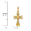 14k Yellow Gold Diamond-Cut Cross Pendant XR1839