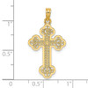 14k Yellow Gold Cut-Out Design Cross Pendant