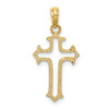 14k Yellow Gold Cut-Out Cross Pendant