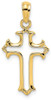 14k Yellow Gold Cut-Out Cross Pendant