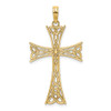 14k Yellow Gold Polished Celtic Knot Cross Pendant