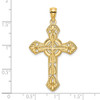 14k Yellow Gold 2-D Cut-Out Cross with Arrow Pendant