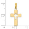 14k Yellow Gold Polished and Cut-Out Cross Pendant K8522