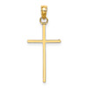 14k Yellow Gold 3-D Polished Stick Cross Pendant