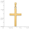 14k Yellow Gold Polished Beveled Cross Pendant