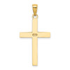 14k Yellow Gold Polished Beveled Cross Pendant