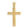 14k Yellow Gold Nugget Cross Pendant XR1833