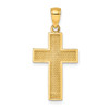 14k Yellow Gold Block Cross Pendant