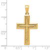 14k Yellow Gold 2-D Cross Pendant