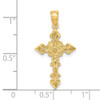 14k Yellow Gold Crucifix with Fancy Edges Pendant