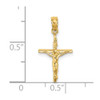 14k Yellow Gold Small Polished Crucifix Pendant