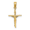 14k Yellow Gold Small Polished Crucifix Pendant