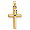 14k Yellow Gold Hollow Crucifix Pendant XR1840