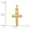 14k Yellow Gold Hollow Crucifix Pendant XR1840