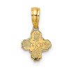 14k Yellow Gold Mini 4 Way Religious Medal Pendant