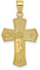 10k Yellow Gold Passion Cross with Jesus Reversible Pendant