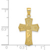 10k Yellow Gold Passion Cross with Jesus Reversible Pendant