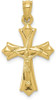 10k Yellow Gold Reversible Crucifix / Cross Pendant