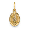 10k Yellow Gold Solid Satin Polished St. Christopher Pendant 10C89