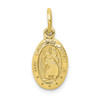 10k Yellow Gold Solid Satin Polished St. Christopher Pendant 10C90