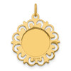 14k Yellow Gold Polished and Satin Spanish 1st Communion Medal Pendant XR1698