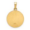 14k Yellow Gold Polished and Satin Confirmation Medal Pendant XR1393