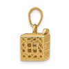 14k Yellow Gold Faith and Hope Prayer Box Pendant