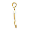 14k Yellow Gold Polished SURVIVOR Ribbon Pendant