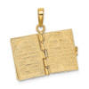 14k Yellow Gold Ten Commandments Bible Pendant