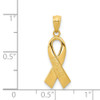 14k Yellow Gold Polished HOPE Ribbon Pendant