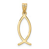 14k Yellow Gold Ichthys Fish Pendant XR453