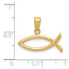 14k Yellow Gold Ichthys Fish Pendant D3742