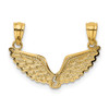 14k Yellow Gold Polished Break Apart Angel Wings Pendant