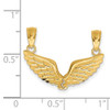 14k Yellow Gold Polished Break Apart Angel Wings Pendant