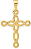 14k Yellow Gold Polished Cross Pendant C2739