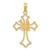 14k Yellow Gold Dove Cross Pendant M1382