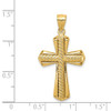 14k Yellow Gold Twisted Cross Pendant
