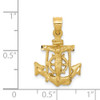 14k Yellow Gold Mariners Cross Pendant D12