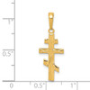 14k Yellow Gold Eastern Orthodox Cross Pendant C3835