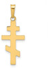 14k Yellow Gold Eastern Orthodox Cross Pendant XR575