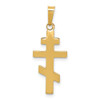 14k Yellow Gold Eastern Orthodox Cross Pendant XR575