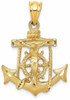 14k Yellow Gold Mariners Cross Pendant C139