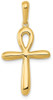 14k Yellow Gold Ankh Cross Pendant K2277