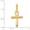 14k Yellow Gold Ankh Cross Pendant K2277